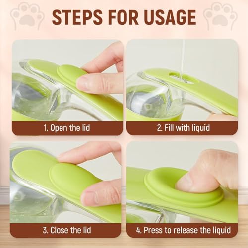 2026 New Dog Bath Brush Soft Silicone Bristle for Bathing Pets Grooming Massage BrushPet Bath Brush with Shampoo Dispenser, (green) - color: green