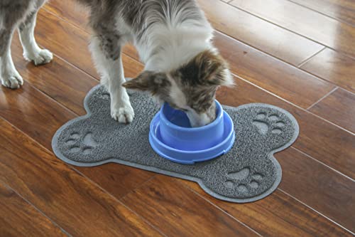 Petlike Pet Feeding Mat for Large Dogs and Cats, Non-Slip and Waterproof Large Dog Bowl Mat for Food and Water, Easy to Clean(Exclude Bowl…