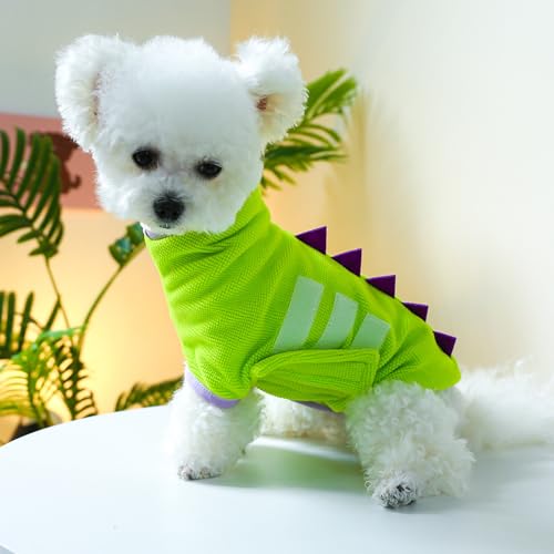 Dog Bathrobe Towel Small Dog Cute Dinosaur Drying Coat Super Soft Pet Bath Robe for Drying Dogs Fast Absorbent Dog Cat Bath Towel Adjustable Microfiber Bathrobe for Puppy Chihuahua Yorkie Pomeranian - size: Medium