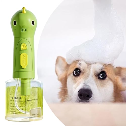 Electric Foaming Shampoo Dispenser for Dog and Cat, Dog Soap Dispenser - 2-in-1 Dog Soap Holder, Rechargeable Soap Dispenser, Foamer for Pet Bathing, Bathroom, Kitchen Sink (Dinosaur, 1pc) - color: Dinosaur