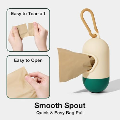 VETRESKA Dog Poop Bag with Dispenser, Leak Proof and Extra Thick Pet Waste Bags for Dog Walking and Cat Litter, Sandalwood & Almond Scented, 105 Count - size: 1 Count (Pack of 105), style: Santal Forest