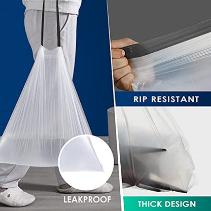 1 Gallon 100 Counts Mini Strong Drawstring Trash Bags Garbage Bags by RayPard, fit 3-4 Liter Small Trash Can, Tiny Waste Basket Liners for Home Office Bathroom Bedroom Car, White - style: 100-1 Gallon-White