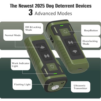 Dog Bark Deterrent Device Ultrasonic Anti-Barking Devices Up to 50FT Long Range & Rechargeable Dog Training Device Safe & Effective Portable Barking Control Devices for Dogs
