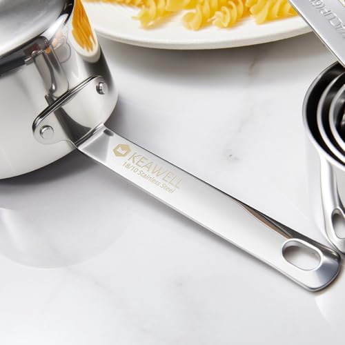 KEAWELL Premium Dog and Cat Food Measuring Cup 18/10 Stainless Steel (1, 1/3 Cup) - size: 1/3 Cup