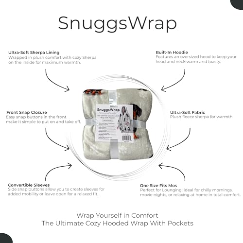E&S Pets Sherpa Wearable Blanket Hoodie for Women – Soft Fleece Snuggs Wrap – 32 Dog & Cat Breeds – Warm Pet Lover Gifts - color: Dachshund Black