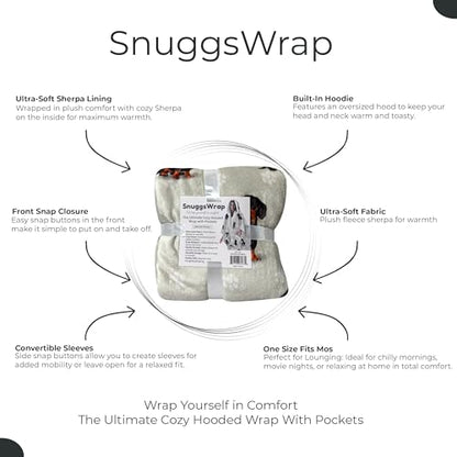 E&S Pets Sherpa Wearable Blanket Hoodie for Women – Soft Fleece Snuggs Wrap – 32 Dog & Cat Breeds – Warm Pet Lover Gifts - color: Dachshund Black