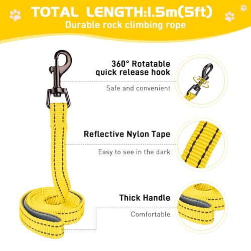 Soft Mesh Dog Harness and Leash Set, No Pull Puppy Harness and Leash Set, Reflective Step in Harness for Small Medium Dogs, Easy Walk Escape Proof Vest Harnesses (Yellow, XS) - color: Yellow, size: XS