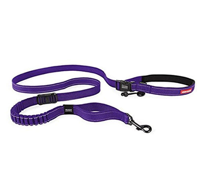 EzyDog Road Runner Hands Free Dog Leash – Waist Leash for Dog Walking, Jogging and Running with Zero Shock Bungee, Reflective Stitching, and Adjustable Waist (Purple) - color: Purple, size: Standard