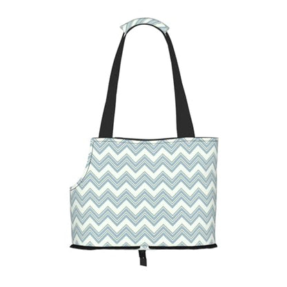 Dog Purse Carrier with Safety Hook - Foldable & Hands-Free Dog Cat Carrier Bag for Subway, Travel, Shopping up to 20lbs Stripes Pattern - color: Stripes Pattern 1