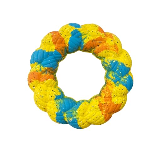 Max Fusion with Nike Grind, Arlee Roped Dog Toy, Chew Toy for Play, Fetch, Tug, L - color: Tie Dye - Yellow/Blue/Orange Roped Up, size: Large
