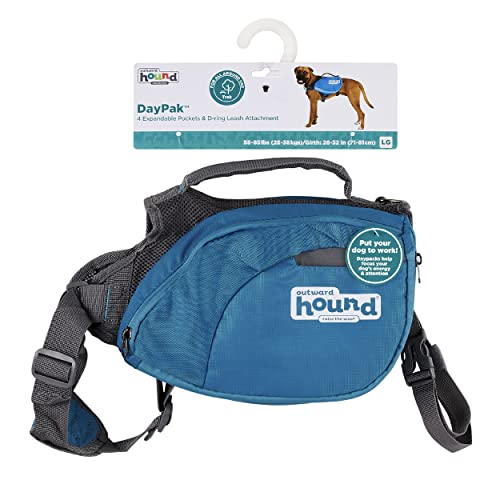 Outward Hound DayPak Blue Dog Saddleback Backpack, Large - size: Large (Chest Girth: 28"-32")