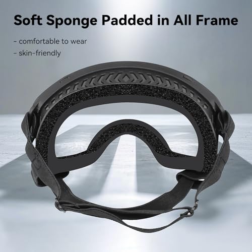 Namsan Clear Dog Goggles for Large Dogs, Wide Eyecup & Soft Frame, Anti-UV Sunglasses for Dogs Medium to Large Breed, Driving Dog Eye Protection, Windproof Dustproof, Adjustable, Clear - color: (Large)Clear Lens