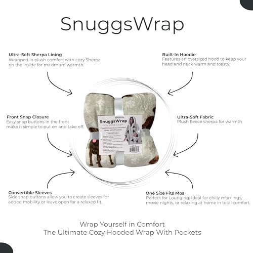 E&S Pets Sherpa Wearable Blanket Hoodie for Women – Soft Fleece Snuggs Wrap – 32 Dog & Cat Breeds – Warm Pet Lover Gifts - color: Labrador Chocolate