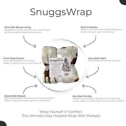 E&S Pets Sherpa Wearable Blanket Hoodie for Women – Soft Fleece Snuggs Wrap – 32 Dog & Cat Breeds – Warm Pet Lover Gifts - color: Labrador Chocolate