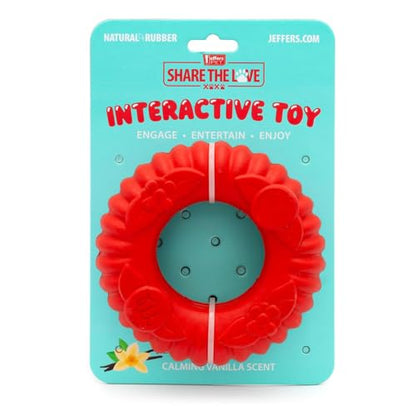 Jeffers Pet Natural Rubber Dog Chew Toy – Red Virgo, Large - Vanilla Scent, Durable, Non-Toxic, Dishwasher Safe, Interactive Fetch & Tug Toy - Perfect for Training Medium Chewers