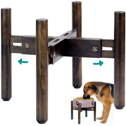 Dog Bowl Stand for Water/Food - Adjust with Lock - Dog Water Fountain Holder, Elevates Pet Food and Water Feeder Bowls (Bowl not Included) (1Pack - (Height 10.3in, Width 8-11.2in)) - color: 1Pack - (Height 10.3in, Width 8-11.2in)