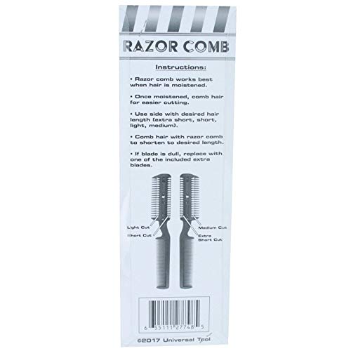 Universal Unisex Hair Cutter Razor Comb for Thin and Thick Hair Cutting and Styling