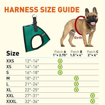 Dogline Boston Step in Mesh Dog Harness with Service Dog Patch No Choke Pet Vest Soft Gentle Padded Chest Halter for Puppies Small Medium and Large Dogs 21 to 24 inches Girth Dark Teal - color: Dark Teal, size: Girth 21 to 24"