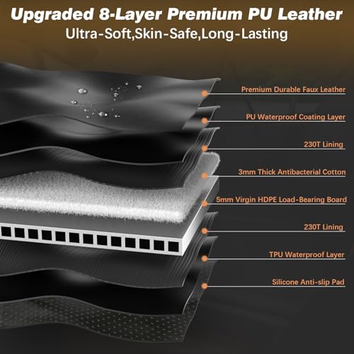 Gusil Back Seat Extender for Dogs: Mobile Cozy Pet Den! Skin-Safe Padding, Heavy-Duty PU Leather with Hard Bottom, 450lb Capacity-Waterproof, Non-Slip, 45% More Space (Fits Cars, SUVs & Small Trucks)
