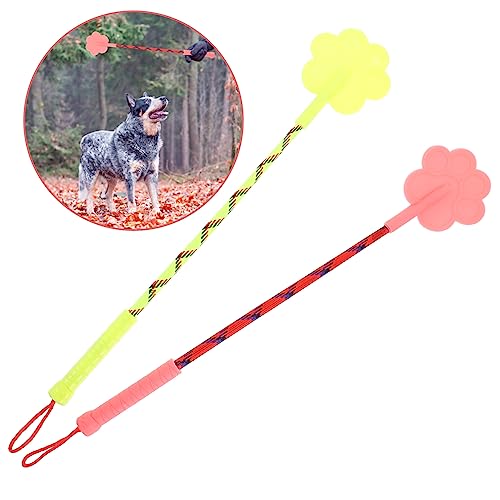 2 Pack Heart Shape Dog Training Tool Soft Rubber Training for Puppy Dog No Pain Dog Training Stick Clickers Paw