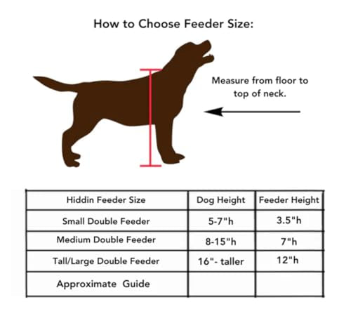 Hiddin Double Elevated Dog Bowl Stand for Medium or Large Dogs, All Breeds, Smoke Grey Acrylic 12 Inch Raised Dog Bowl Stand with Two Gold Bowls for Food and Water - 6.5 Cups Each Dish