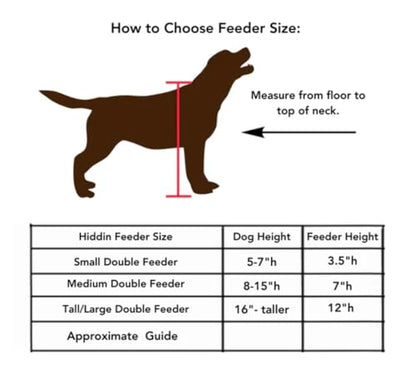 Hiddin Double Elevated Dog Bowl Stand for Medium or Large Dogs, All Breeds, Smoke Grey Acrylic 12 Inch Raised Dog Bowl Stand with Two Gold Bowls for Food and Water - 6.5 Cups Each Dish