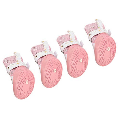 4 Pcs Dog Boots Waterproof Shoes, Breathable Mesh Dog Boots, Non-Slip Puppy Shoes Pets Accessories (#2) - size: 2