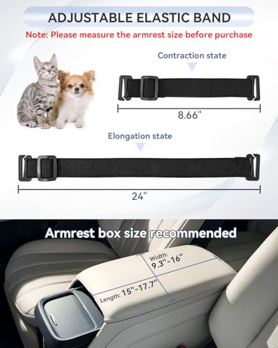 PETSFIT Center Console Dog Car Seat with Safe Protection Hooks, Pet Car Seat with Upgraded Safety Tethers, Washable Cushion, Console Dog Car Seats for Small Dogs Up to 8 Lbs(Blue) - color: Blue