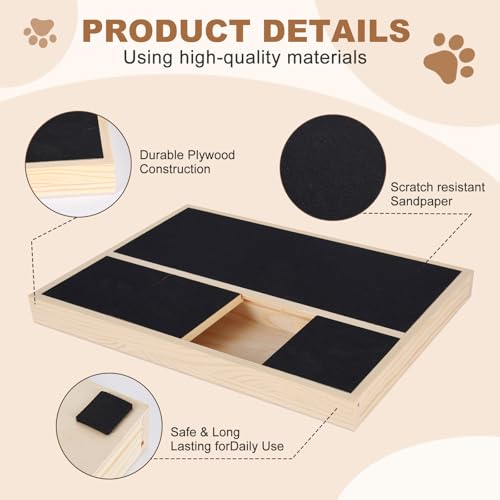 Dog Nail Scratch Board,Dog Nail Scratch Pad with Treat Box,Pet Nail File Toy Can Trim Pet Nails Naturally, Use A Special Scratching Board for Large Dogs