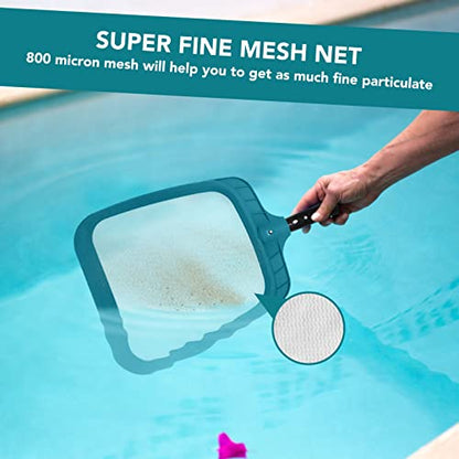POOLWHALE Professional Pool Skimmer Net,Fine Mesh Net Bag,Heavy Duty Swimming Leaf Skimmer Cleaning Tool - Fast Cleaning,Debris Pickup Removal- Fits Standard Swimming Pool Poles(No Pole) - size: Pool Skimmer