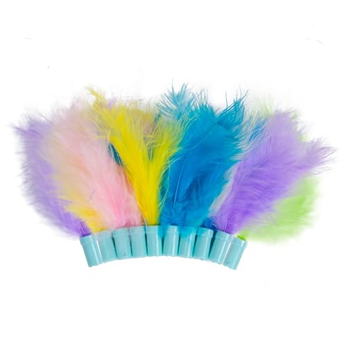 Catstages Dart N' Dash Replacement Feathers for Cat Track Toy – 10 Pack of Colorful Feathers for Interactive Play, Teasing & Mental Stimulation - color: Replacement Feathers