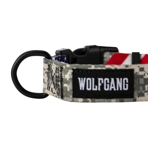 Wolfgang Heavy Duty, Adjustable Dog Collar with Quick Release Nylon Buckle for Walking & Training, DigitalDog Print, Small - color: DigitalDog Print, size: Small (5/8 Inch x 8-12 Inch)