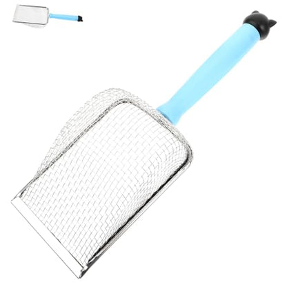 Stainless Steel Cat Litter Scoop Metal Cat Litter Shovel with Wide Mouth Design Pet Care Tool for Easy Cleaning of Litter Box Mesh