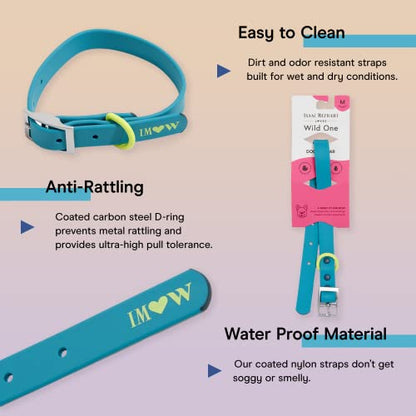 Wild One Dog Collar, Easy-Clean, All Weather Flex-Poly Strap with Metal, Durable, Dirt and Odor Resistant (Hudson, XL) - color: Hudson, size: XL