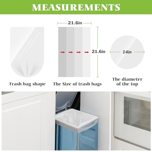 5 Gallon 220 Counts Strong Trash Bags Garbage Bags by Teivio, Bin Liners, for bathroom home office kitchen, 5.5 Gal, Clear - size: 220 Count (Pack of 1)