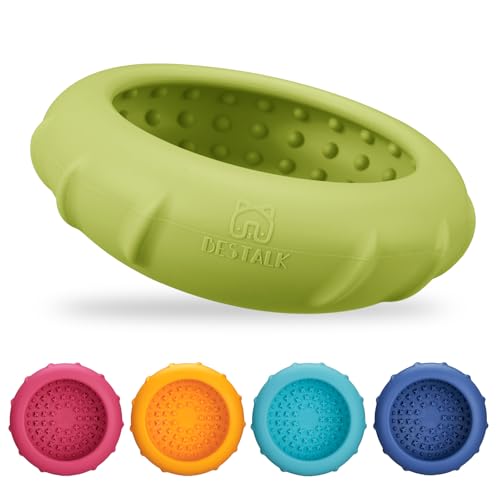 Dog Lick Bowl, Bestalk Wobbly Freeze Bowl Enrichment Feeder for Dogs, Anxiety Relief Lick Mat Puzzle Toy for Distraction, BPA Free Silicone, Dishwasher Safe(Green,S) - color: Green, size: Small