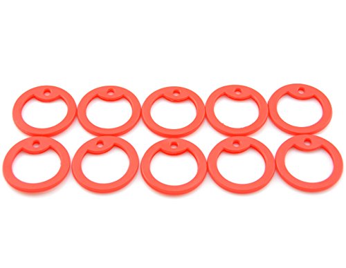 Pack of 10 Red Silicone Military Army Navy Air Force Marines Dog Tags Rubber Silencers