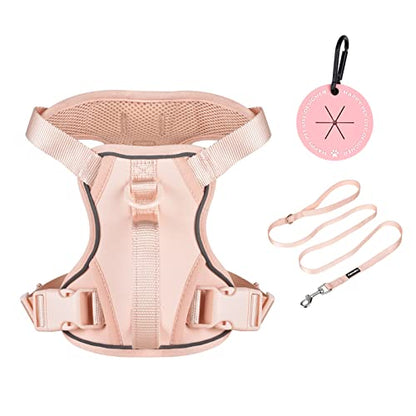 Petmolico Dog Harness for Small Dogs, Cute Harness Vest with Two Leash Clips and Soft Handle, Reflective Easy Walk Puppy Vest - Pink, Small - color: Pink, size: Small