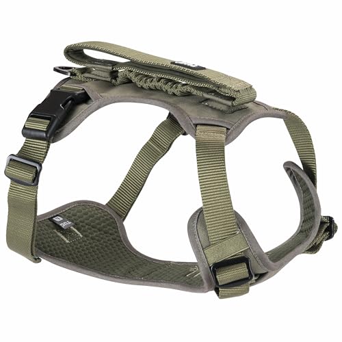 TUG Grab Dog Harness | Integrated Traffic Leash Magnetically Attached for Quick Control (Medium/Green) - color: Green - Grab Harness, size: Medium