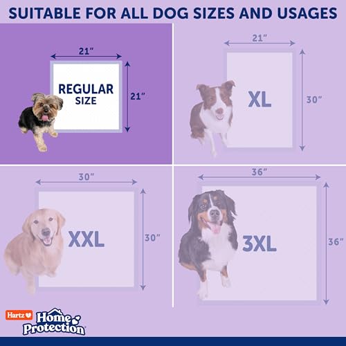 Hartz Home Protection Super Absorbent Odor Eliminating Lavender Scented No Leaks Dog Pads, 100 Count - size: 21 x 21 (100 count)