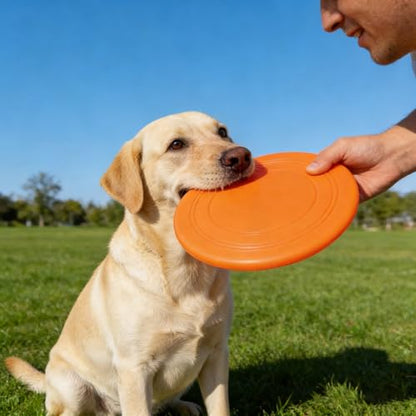 7 Inch Soft Flying Disc for Pets - TPR Non-Slip Floating, Ideal for Beach Games & Interactive Play.