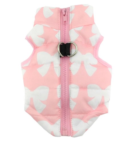 New Various Pet Cat Dog Soft Padded Vest Harness Small Dog Clothes Pink Bow XS, Model: BFL049-Pink-XS - color: Pink Bow, size: XS(chest 11.0" back 9.0")