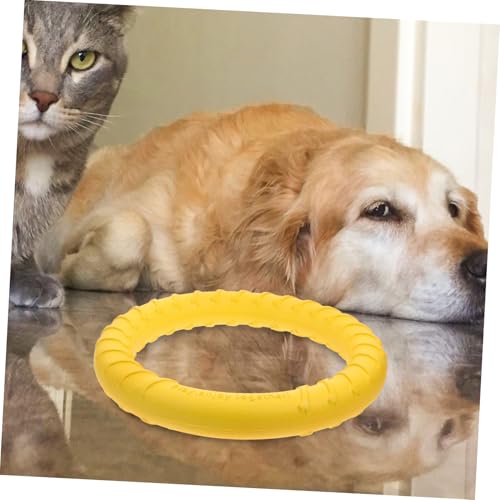 Yardwe Durable Dog Chew Bouncy Molar Ring for Sized Dogs Interactive Teething Accessory for Active Play and Training Pet Biting