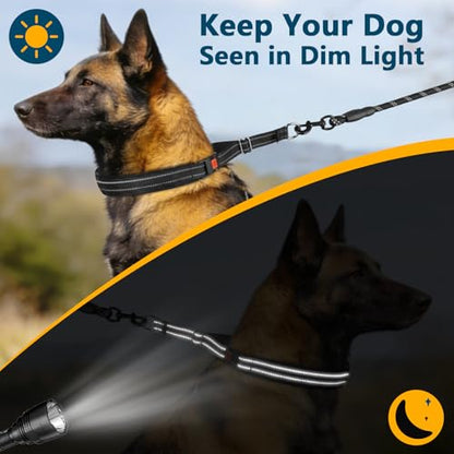 Crazy Felix No Pull Martingale Collar for Large Medium Small Dog Pitbull German Shepherd Doberman, Dog Collar Anti Pull with Buckle for Training Walking (Black, XXL-Neck 22-24.75", 1.5" Wide) - size: XXL-Neck 22-24.75", 1.5" Wide