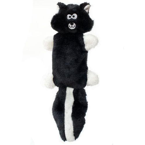 ZippyPaws - Zingy No Stuffing Durable Squeaky Plush Dog Toy - Skunk - color: Black/White