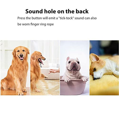 Dog Training Clicker, ABS Material Clicker with Black Long Wrist Strap and Ring, Universal for Dogs and Cats (White) - color: White