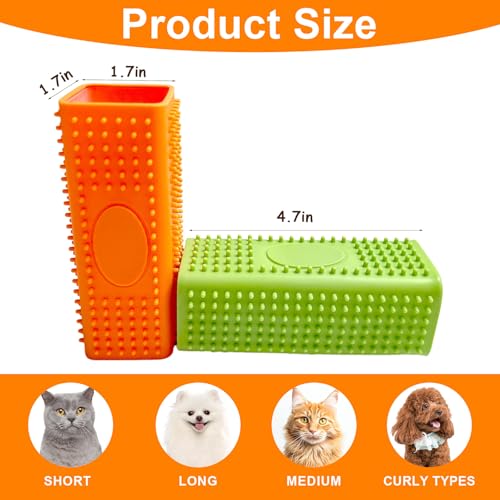 2pcs Pet Hair Remover, Dog Cat Block Roller Cleaner, Car Carpet Cleaner Brush for Small Animals, Pet Hair Removal Tool for Interior, Furniture, Sofa, Car Seat (Blue+Green) - color: Blue+Green