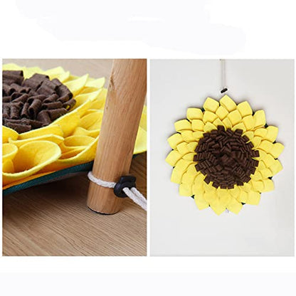 Dog Snuffle Mat Rabbit Foraging Feeding Pad Sunflower Treat Training Mat Boring Breakers for Rabbits Guinea-Pigs Dog Snuffle Mat Toy Small Dog Puzzle Toy Rabbit Foraging Mat Large with