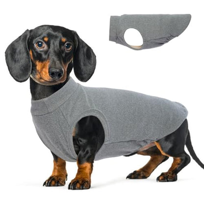 Dog Fleece Vest - Grey, XL - Pullover Lightweight Sweater | Warm and Stretchable Medium Dogs Sweatshirt,Winter Dachshund Clothes,Beagle - color: Grey, size: X-Large