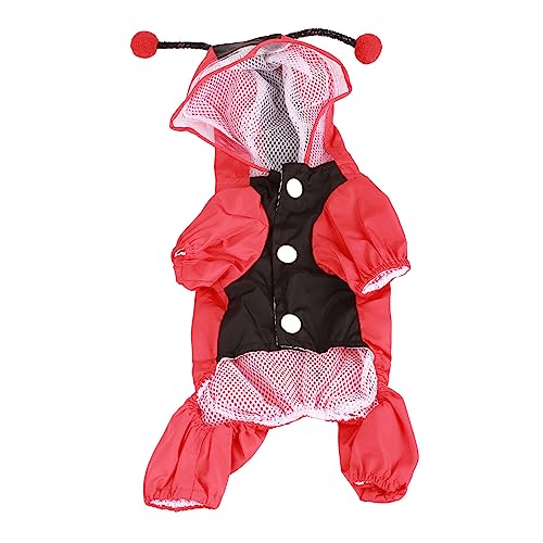 Pilipane Dog Raincoat Reflective Lightweight Double Layer Breathable Dog Rain Jacket for Daily Walking Running Outdoor Activities Polyester Material (S) - size: Small, style: S